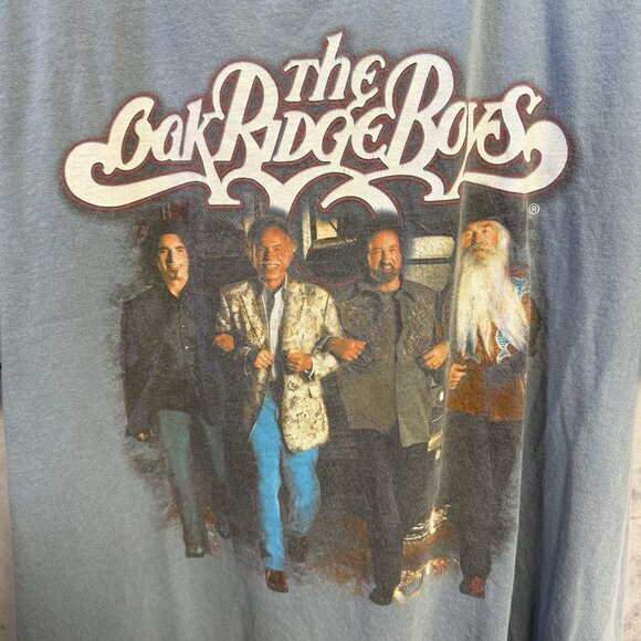 Vintage The Oak Ridge Boys T Shirt Mens L 23x27.5 Blue Band Tee - Picture 4 of 9